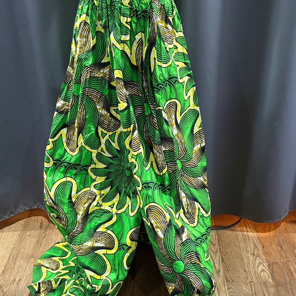 African Print Maxi Dress with Head wrap Size Medium - Picture 5 of 8